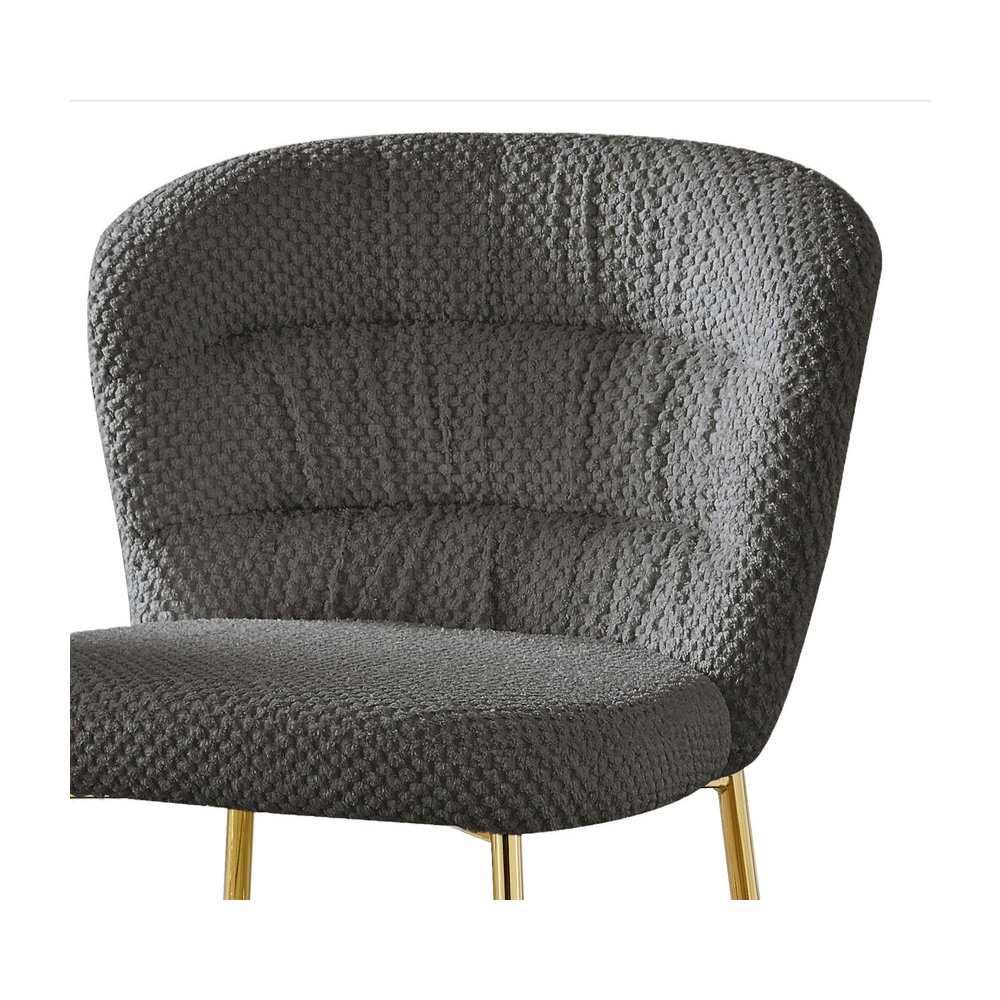 Dark Gray With Gold Base Counter-Height Chair, Set Of 2. Picture 4