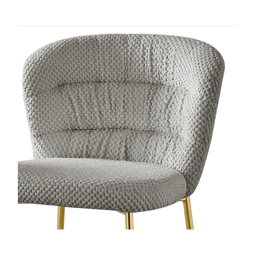 Gray With Gold Base Counter-Height Chair, Set Of 2. Picture 4