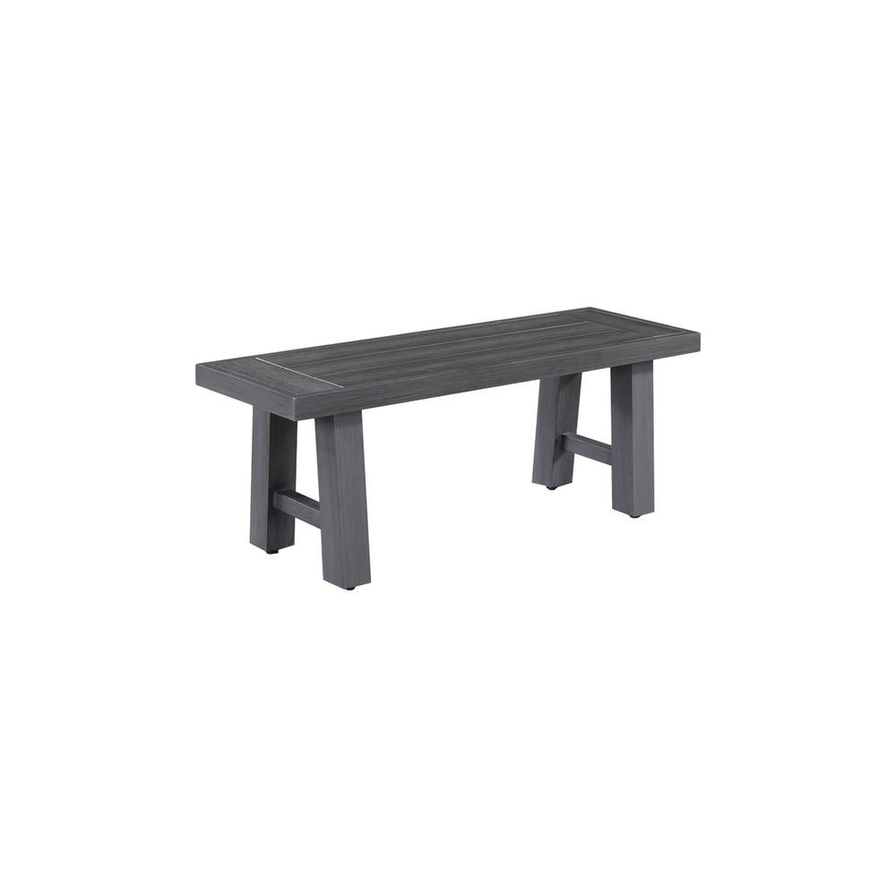 Outdoor patio dining bench made out of light weight PE wicker.. Picture 1