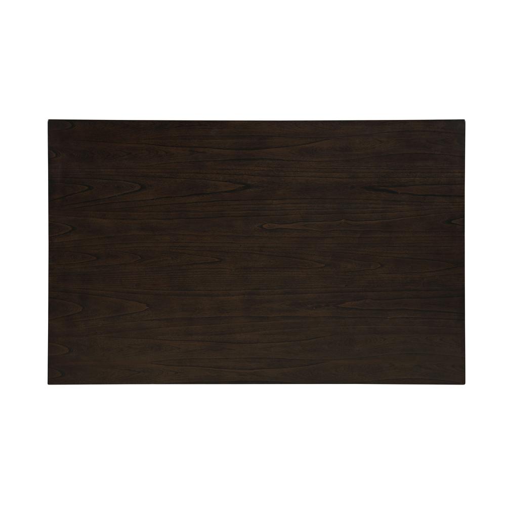 Counterheight Dining Table with Storage in Cappuccino Wood. Picture 2