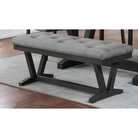 Dining Bench with grey finish. Picture 2