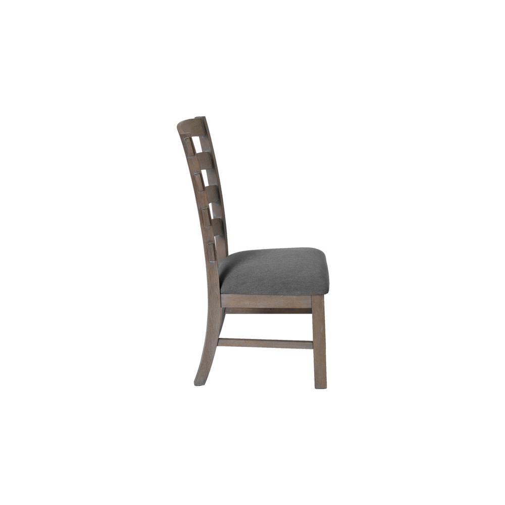 Single Chair, Gray Linen on seat. Picture 3