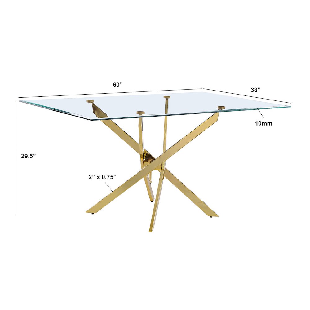 Best Quality Furniture Clear Glass Dining Set With Velvet Upholstered Chairs. Picture 3