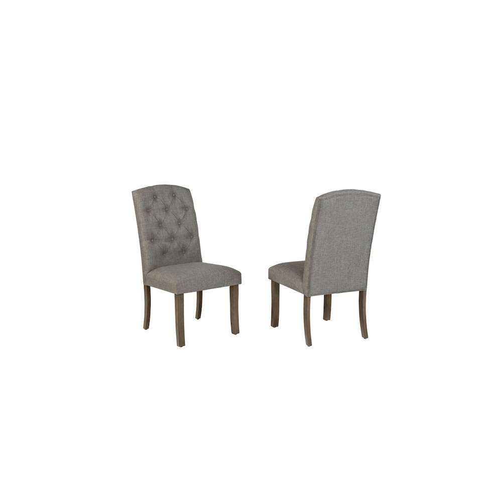 Dark Grey Dining Chairs Wood Legs. Picture 1