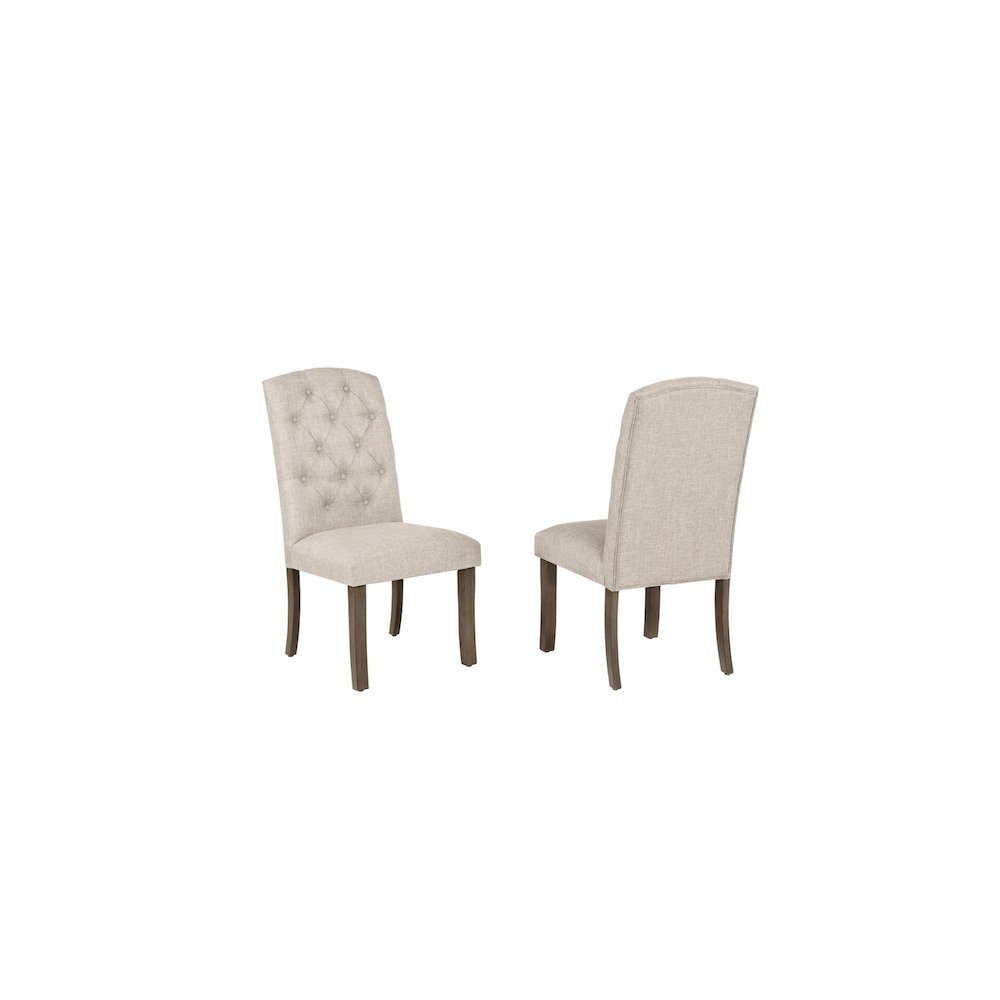Beige Dining Chairs Wood Legs In Beige Color. Picture 1