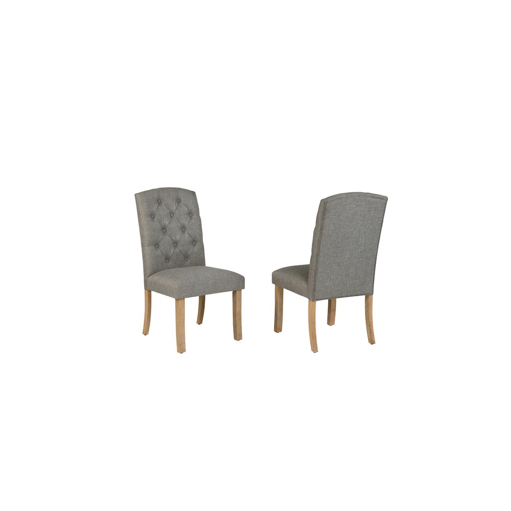 Dark Grey Dining Chairs Wood Legs. Picture 1