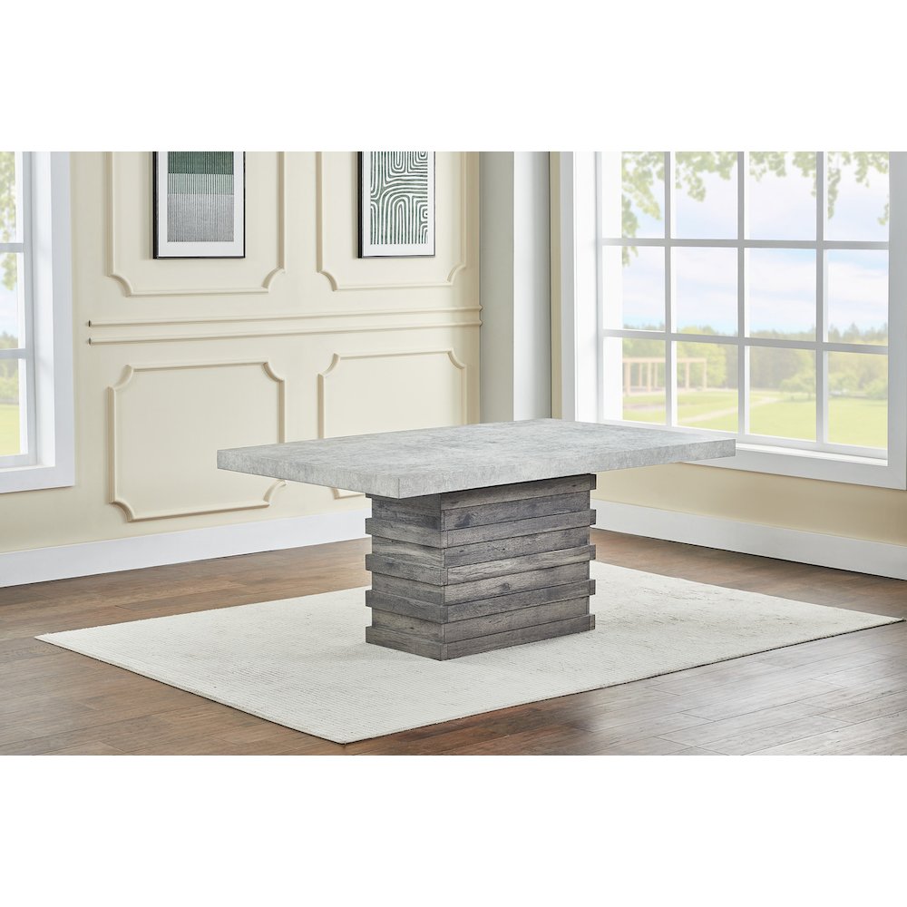 3D Texture Paper Table Top & Base Dining Table. Picture 4