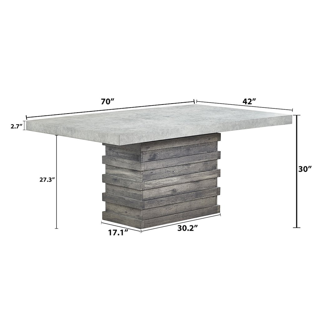 3D Texture Paper Table Top & Base Dining Table. Picture 2