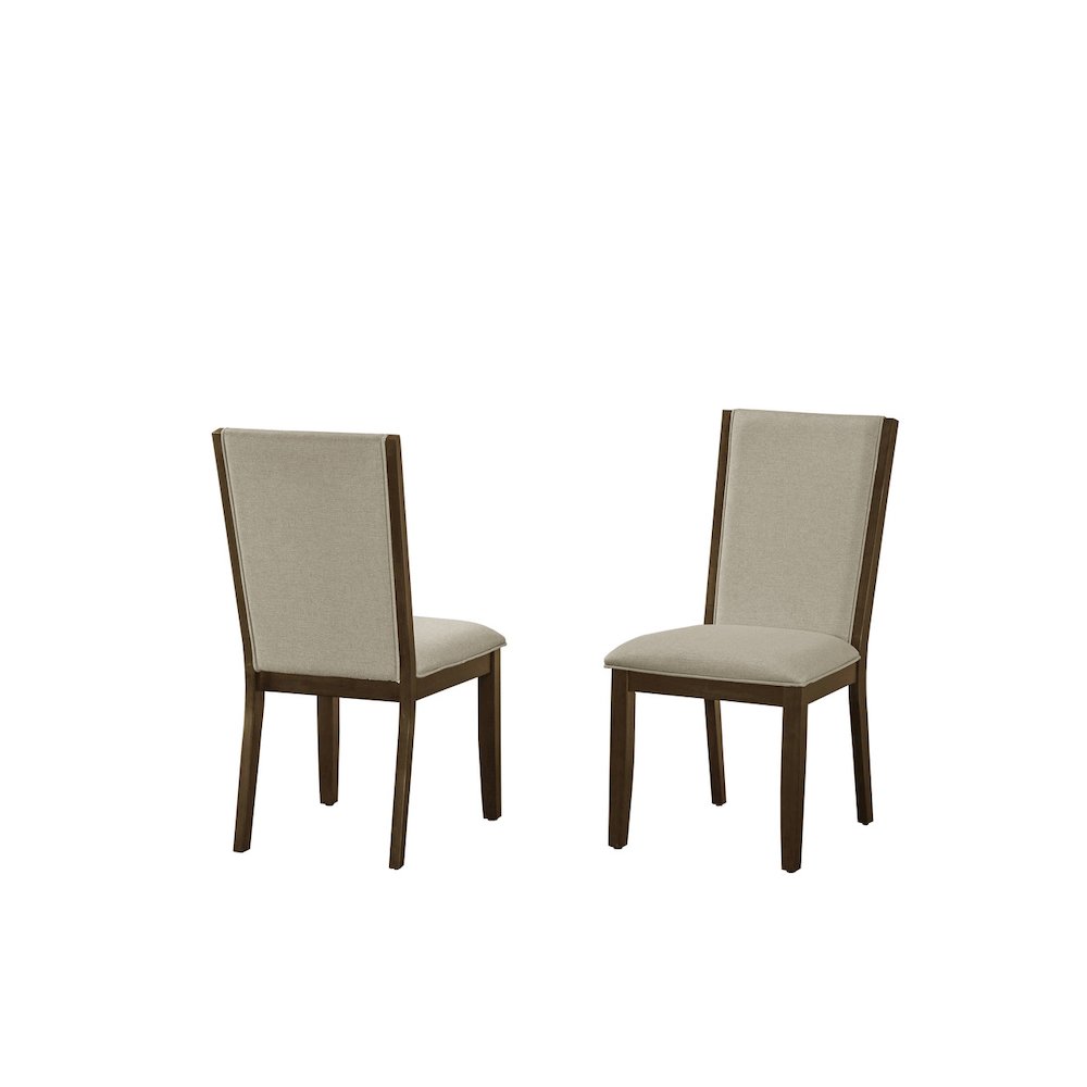 2pc Fabric Cherry Sand Dining Chairs.. Picture 1