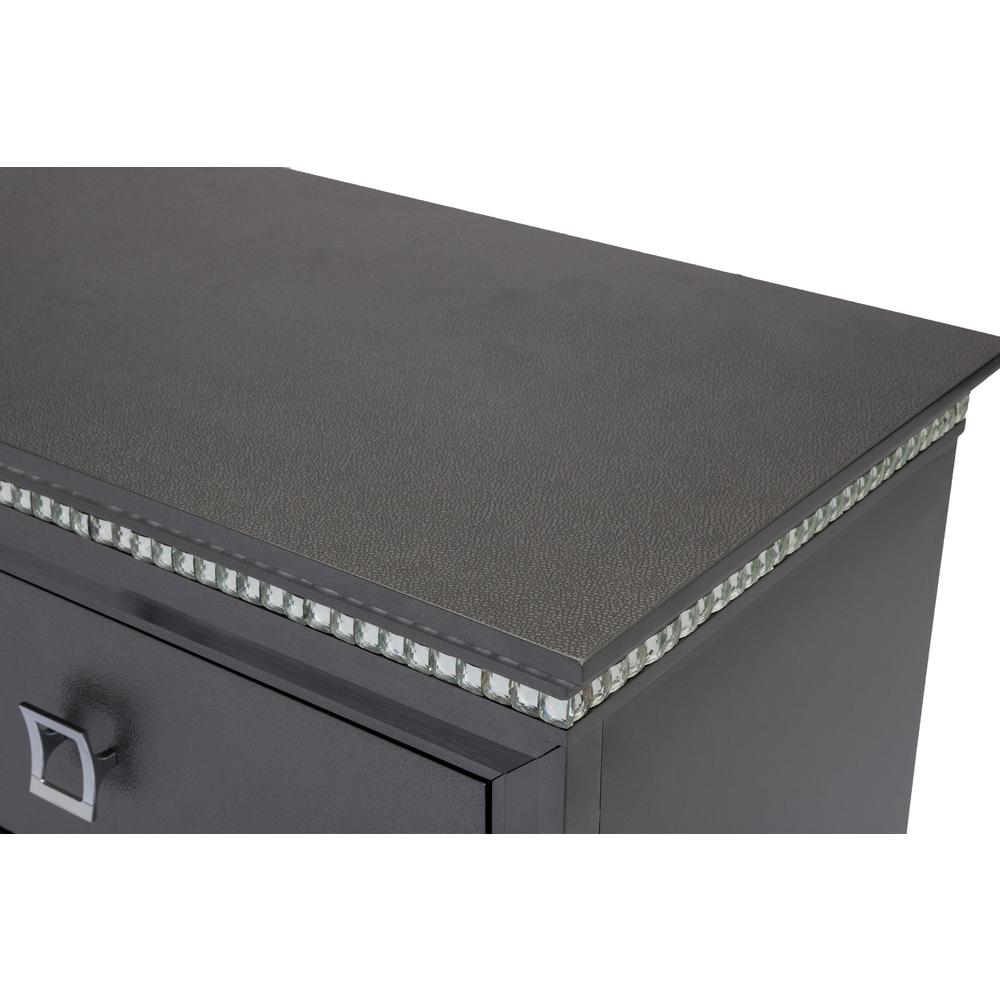 Nightstand with 2 Drawers and Acrylic Legs. Picture 3