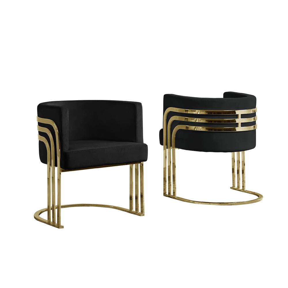 Velvet Barrel Chair, Gold Base. Picture 1