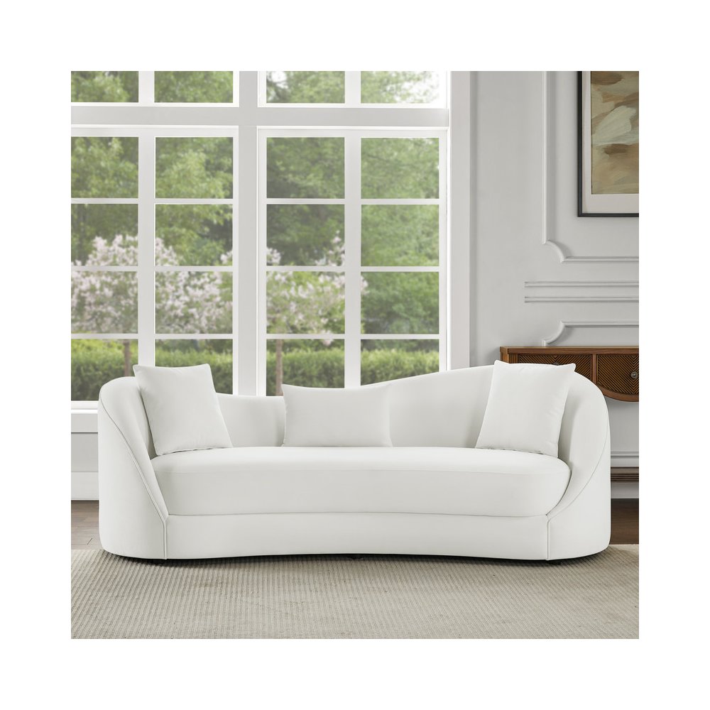 Cloud Gray Sofa Aymmetrial High-Low Backrest. Picture 2