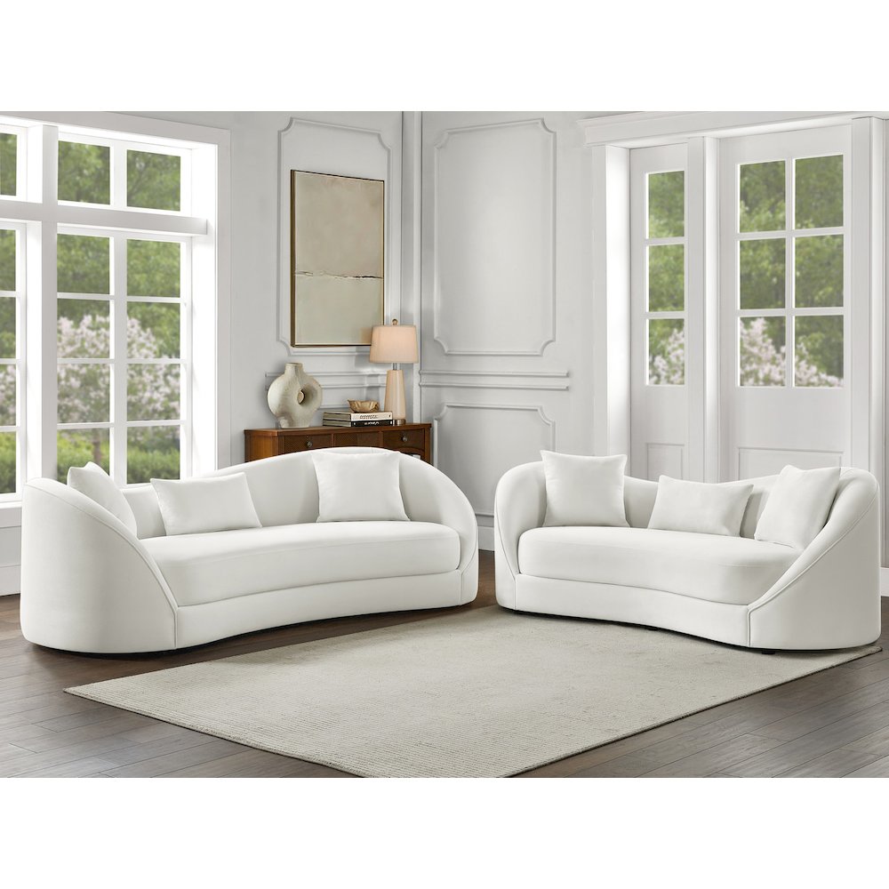2pc Loveseat and Sofa Cloud Gray. Picture 2
