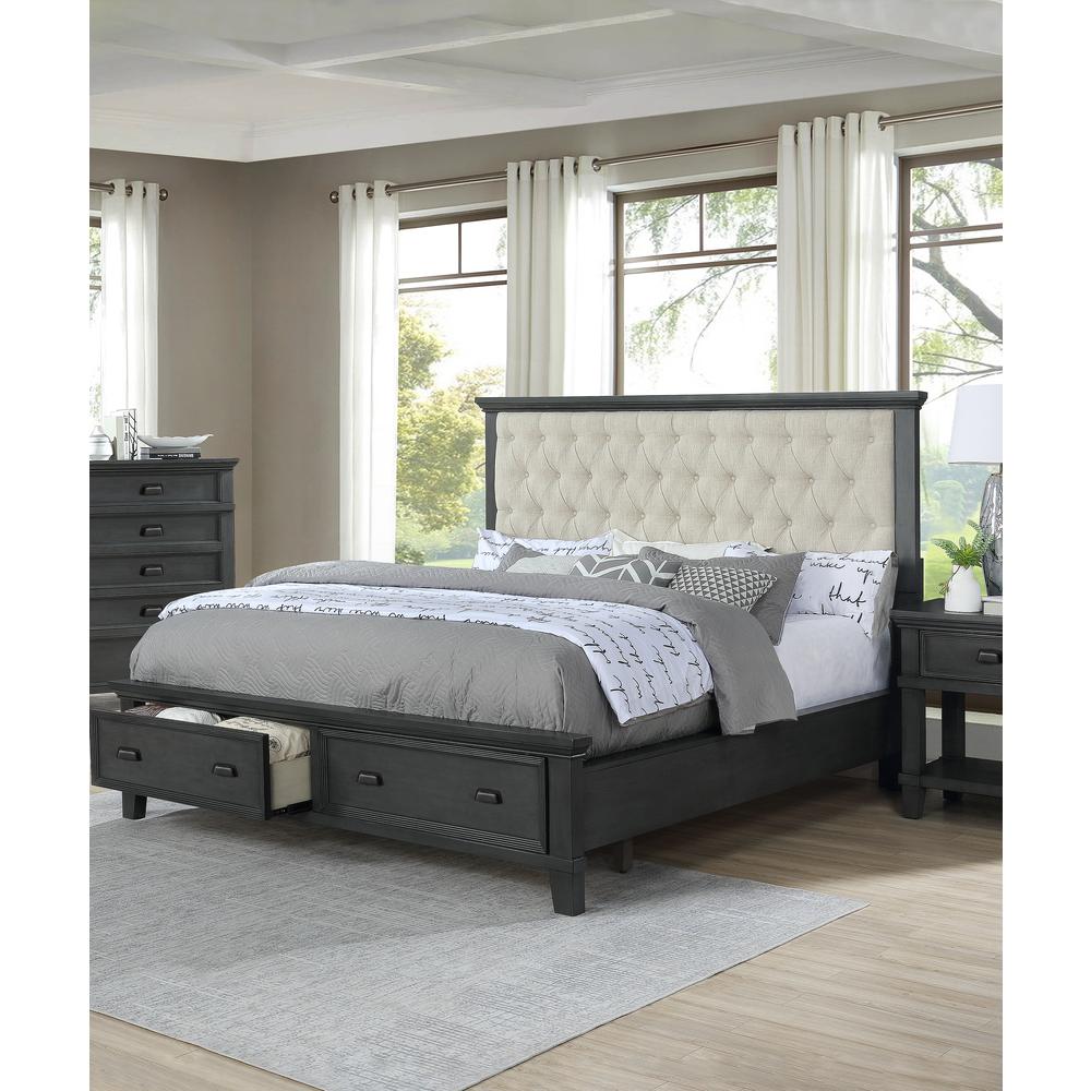 Sandy Platform Eastern King Bed in Cappuccino. Picture 5