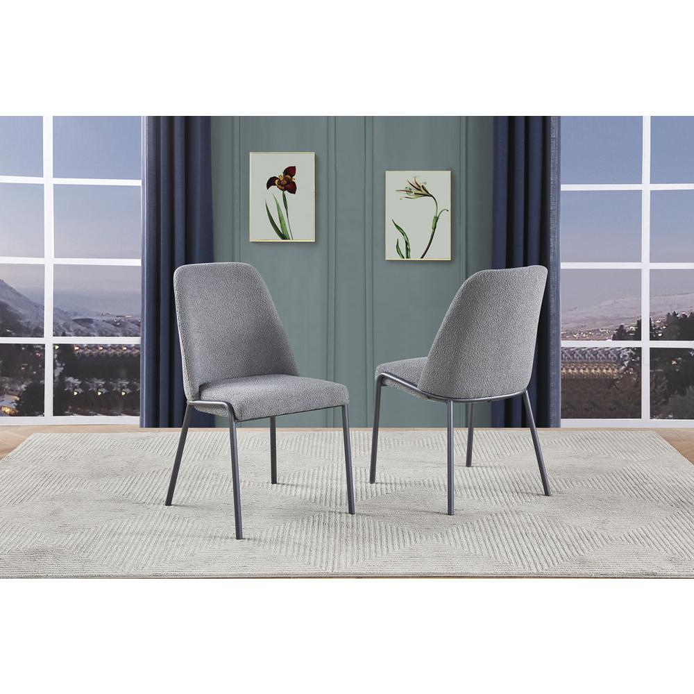 Dark Gray polar fleece chairs (SET OF 2). Picture 1