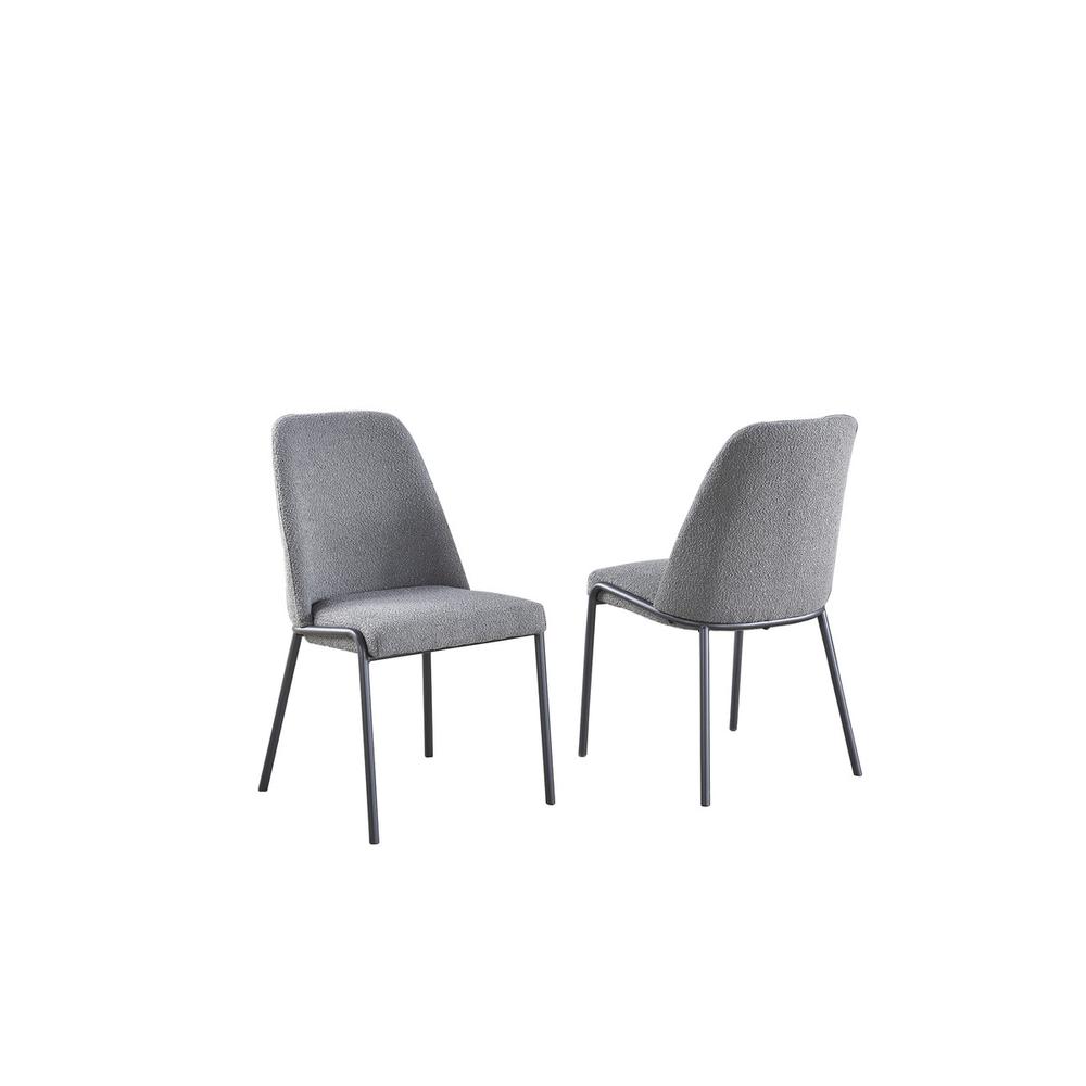 Dark Gray polar fleece chairs (SET OF 2). Picture 2