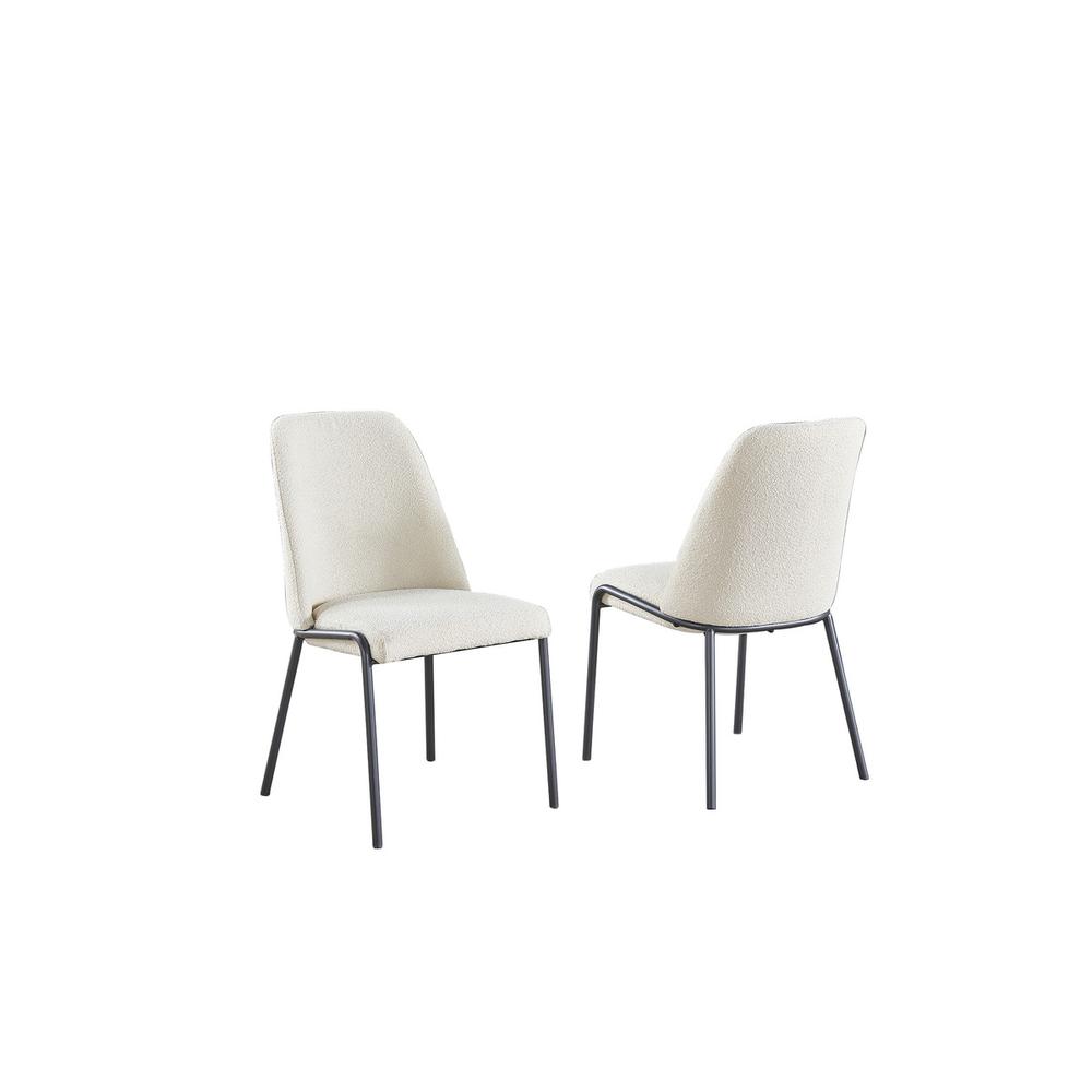 Cream polar fleece chairs (SET OF 2). Picture 2