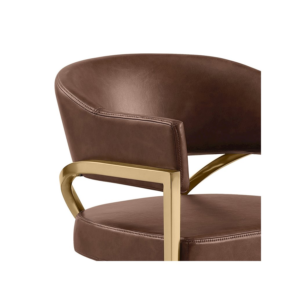 Leather-Aire Side Chairs with Gold Chrome Set of 2. Picture 1