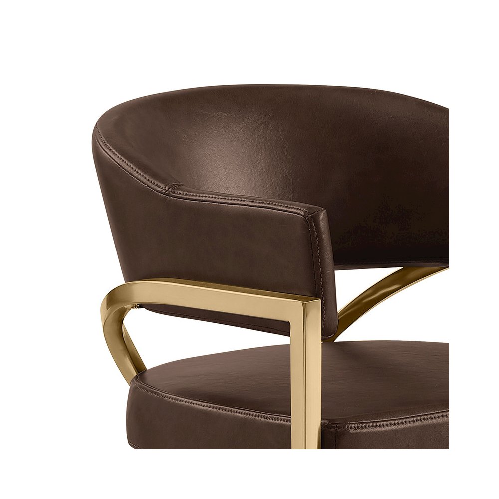 Leather-Aire Side Chairs with Gold Chrome Set of 2. Picture 2