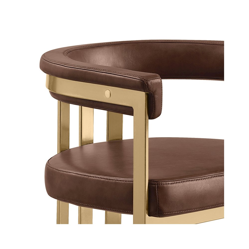 Leather-Aire Side Chairs with Gold Chrome Set of 2. Picture 2