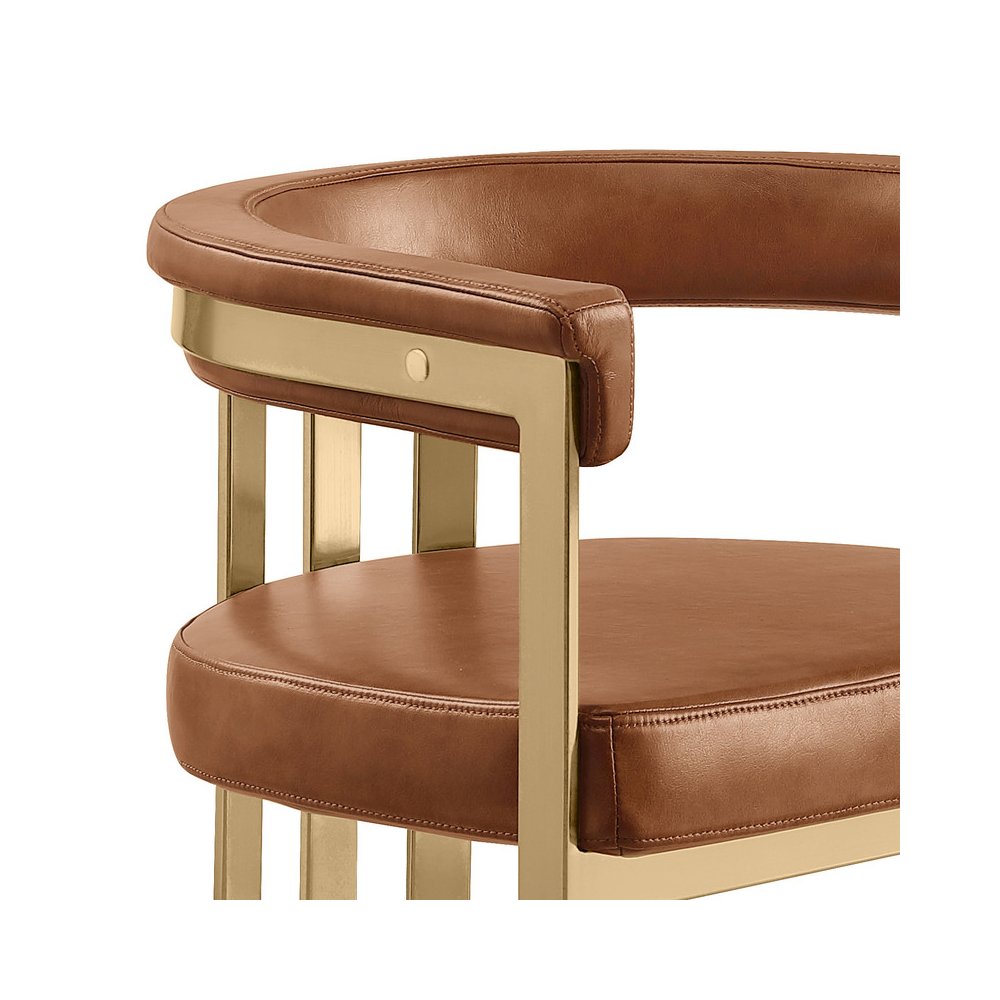 Leather-Aire Side Chairs with Gold Chrome Set of 2. Picture 2