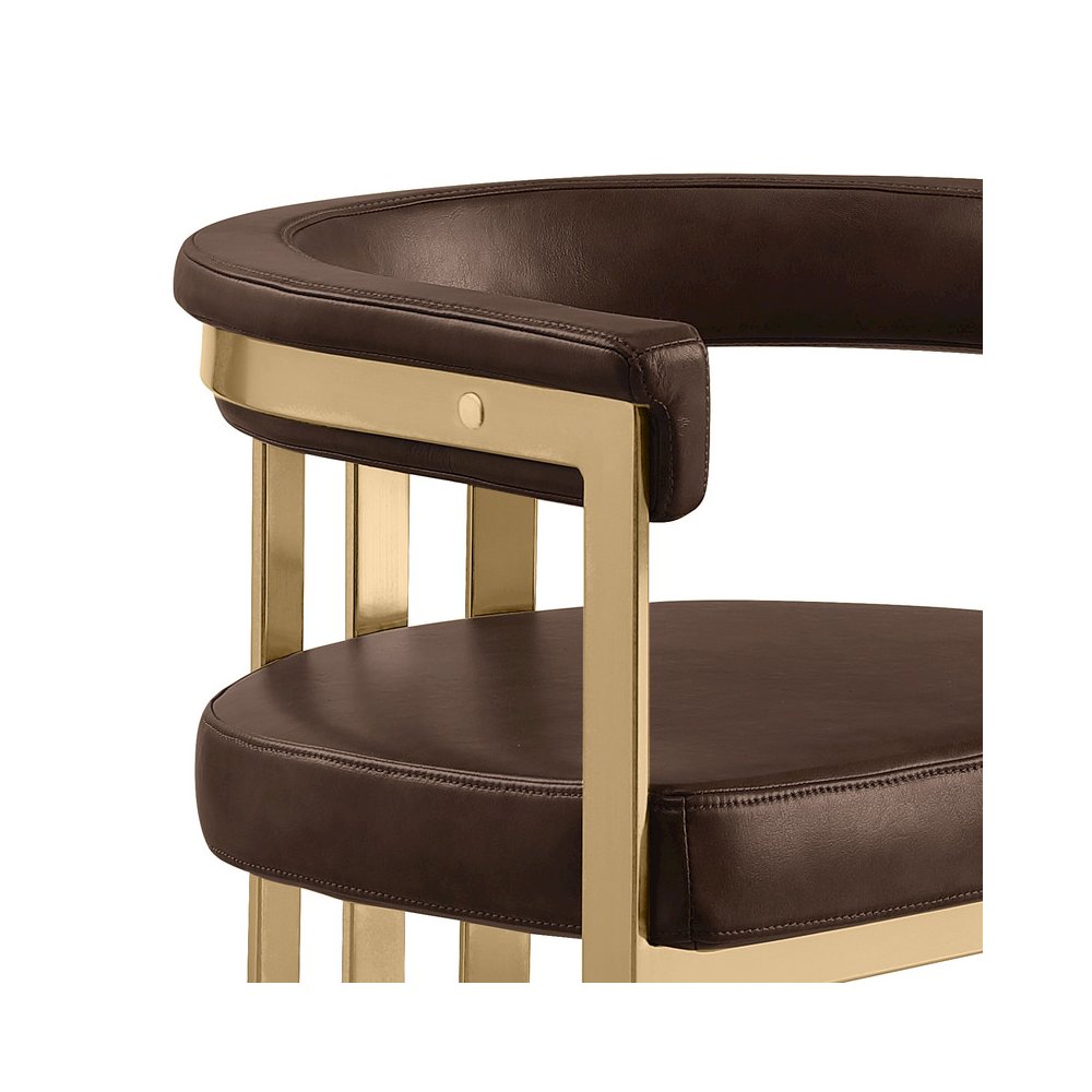 Leather-Aire Side Chairs with Gold Chrome Set of 2. Picture 2
