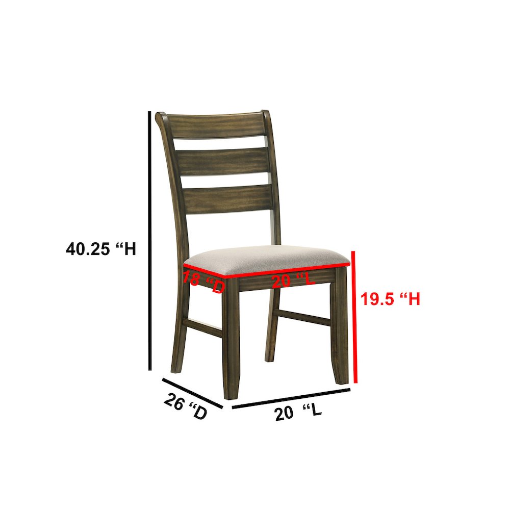 Wood ladderback dining chairs (Set of 2). Picture 2