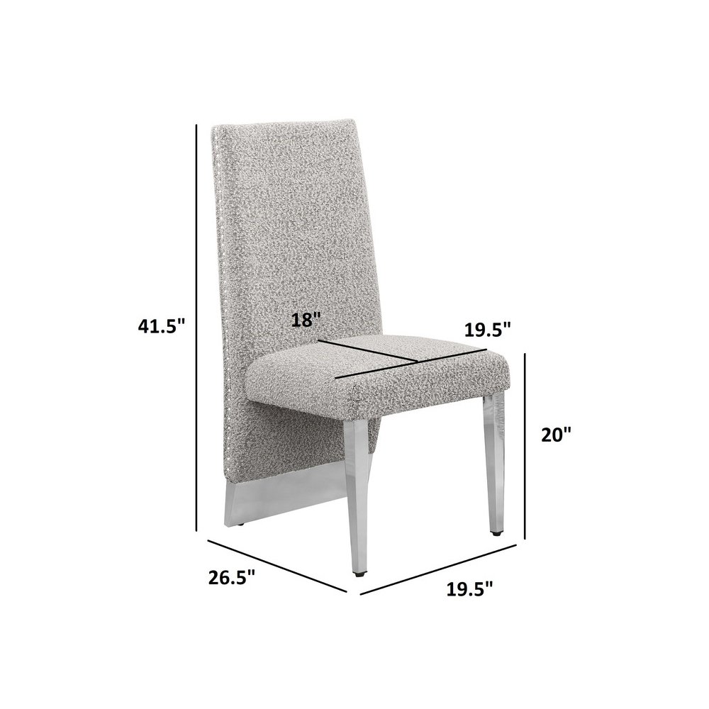 Luxe Rich gray boucle side chairs - Set of 2. Picture 3