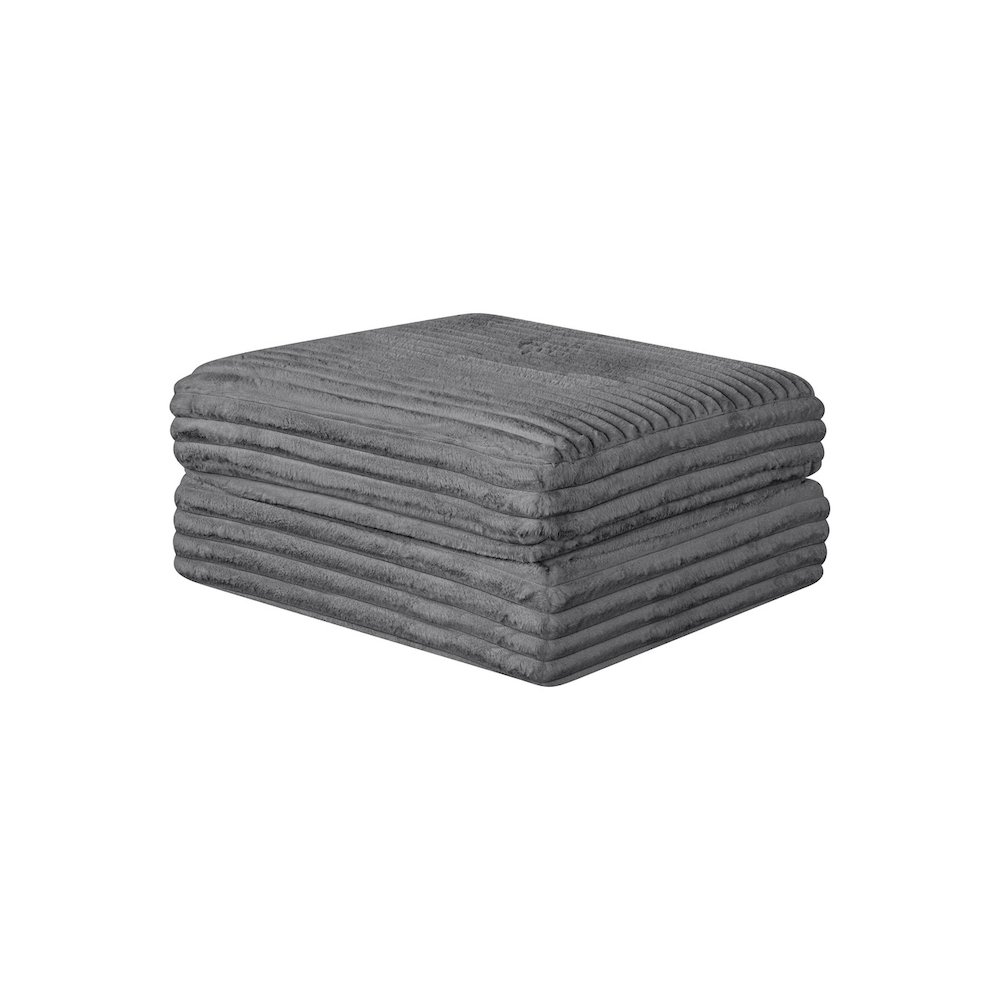 Compressed 1pc Modular Ottoman Dark Gray. Picture 1
