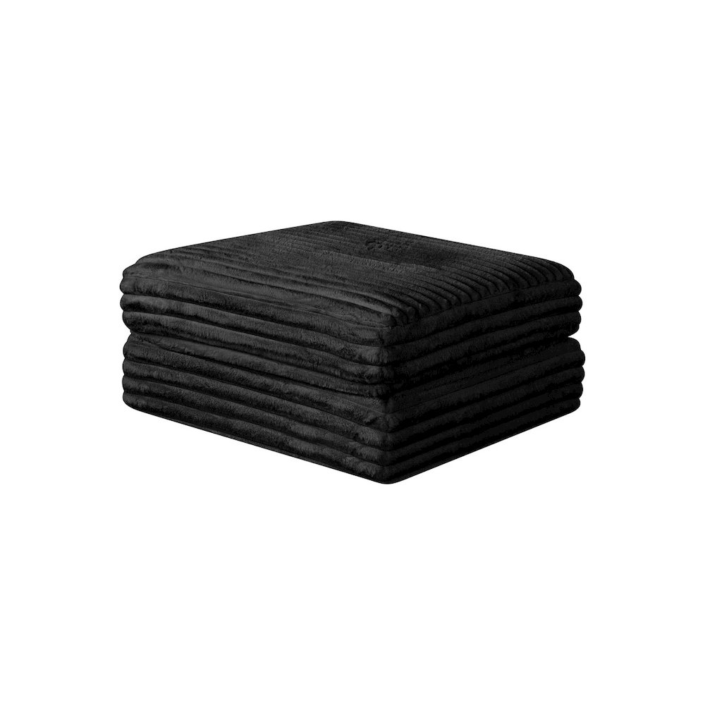 Compressed 1pc Modular Ottoman Black. Picture 1