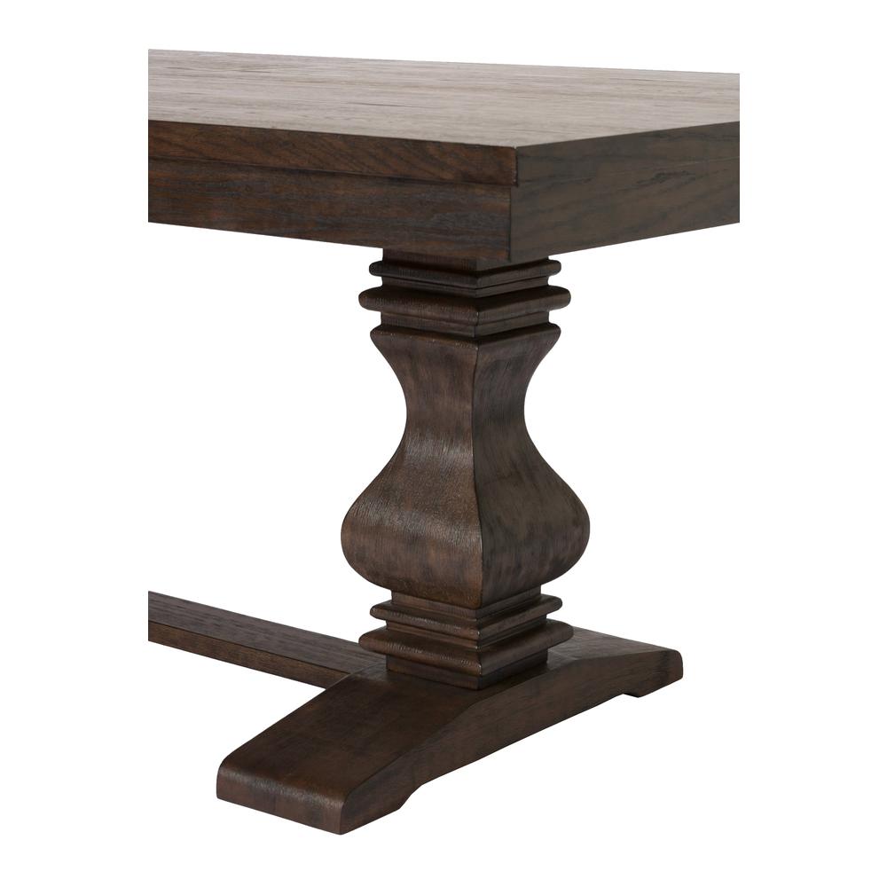 78"-96" Extension Dining Table w/Center 18-Inch Leaf, Walnut Color. Picture 6