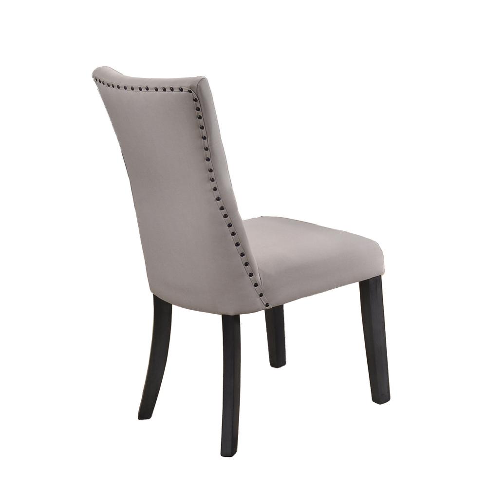 Upholstered Side Chairs with Tufted Buttons and Nailhead Trim. Picture 2