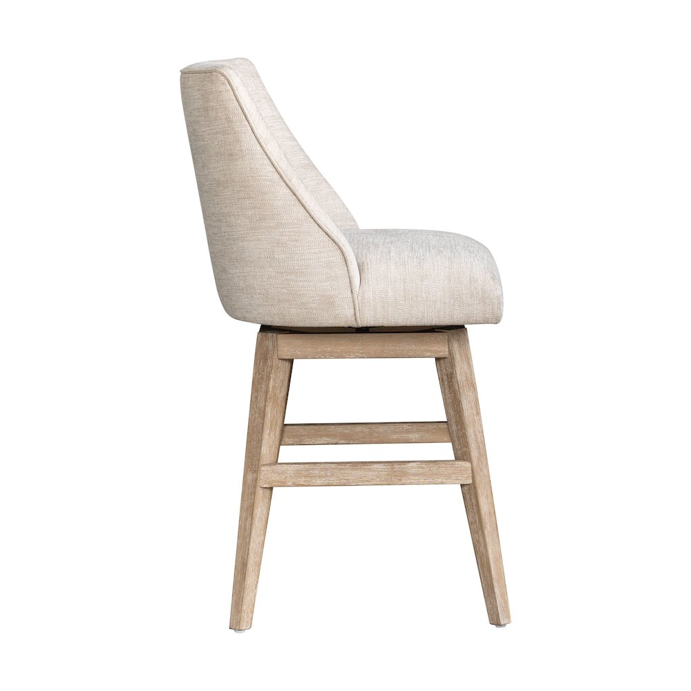Winfield Swivel Counter Stool, Grey color. Picture 4