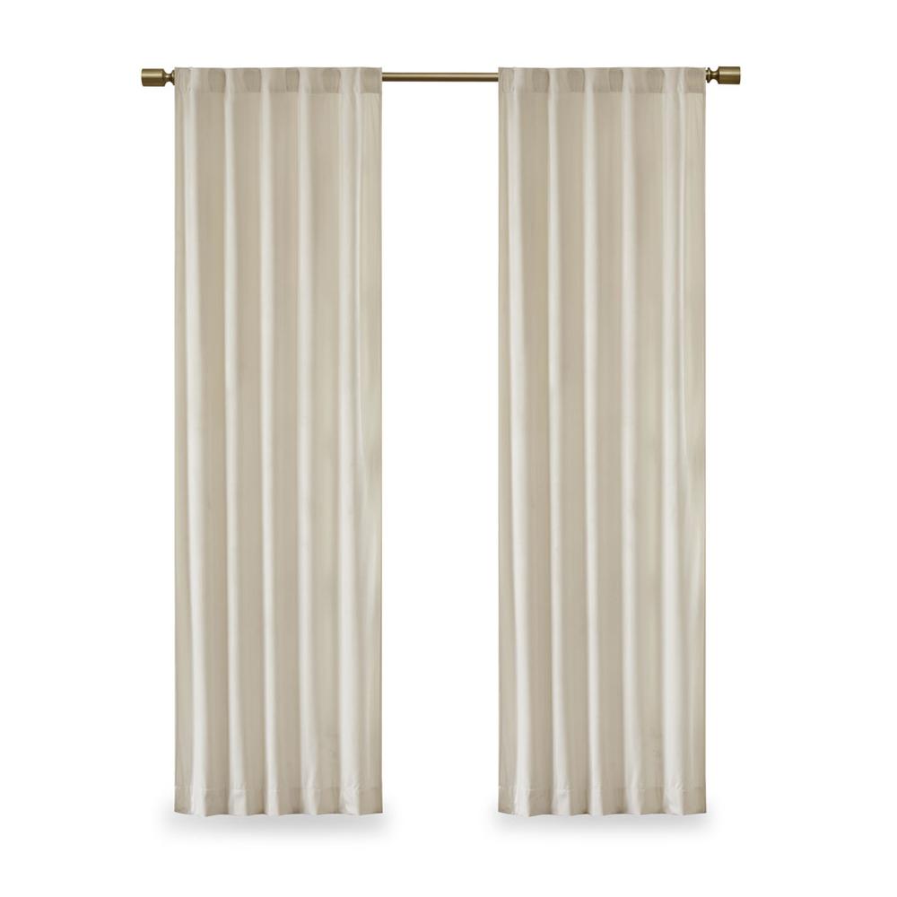 Metallic Printed Poly Velvet Rod Pocket/Back Tab Window Panel Pair. Picture 3