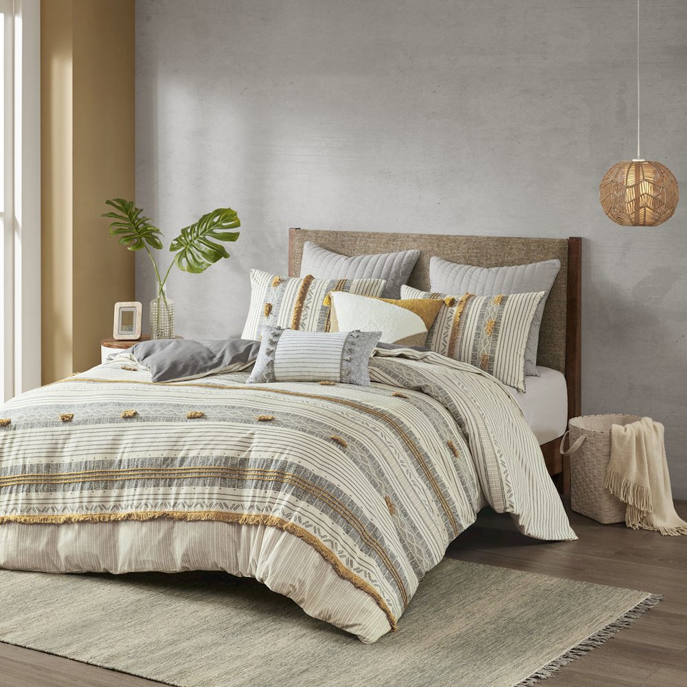 3 Piece Cotton Duvet Cover Set. Picture 4
