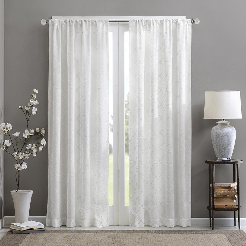 Diamond Sheer Window Curtain Panel. Picture 2