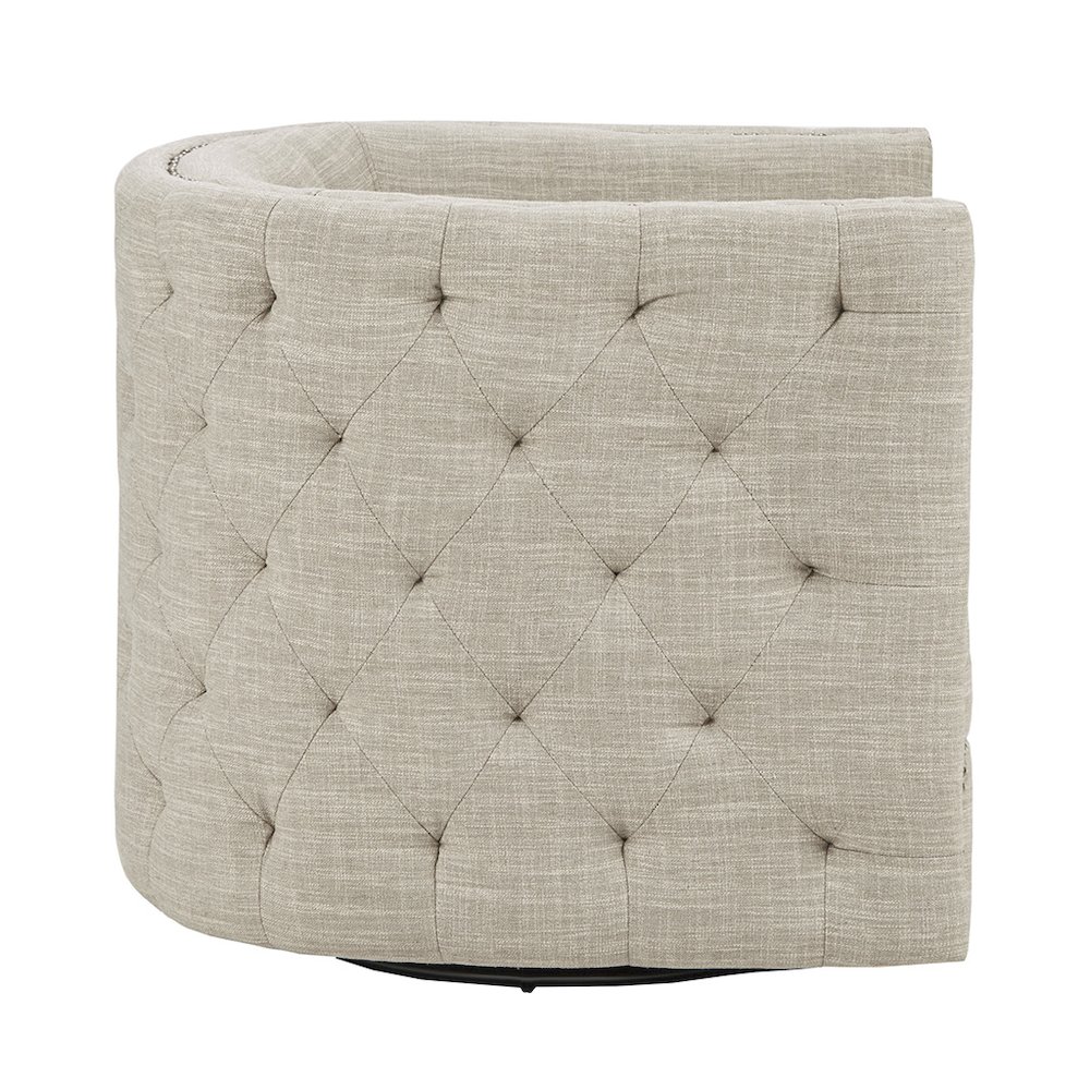 Tufted Barrel Swivel Chair. Picture 2