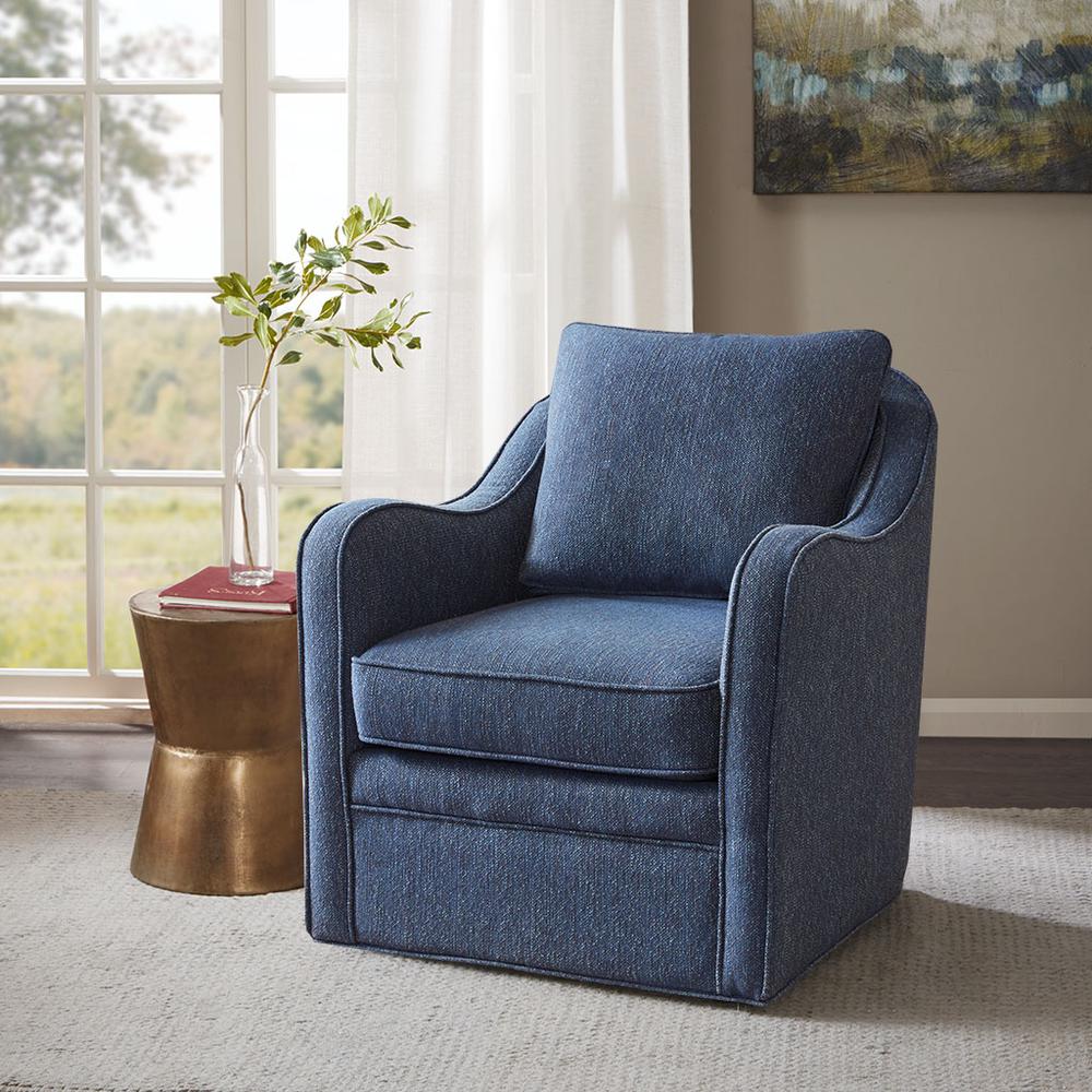 Wide Seat Swivel Arm Chair. Picture 4