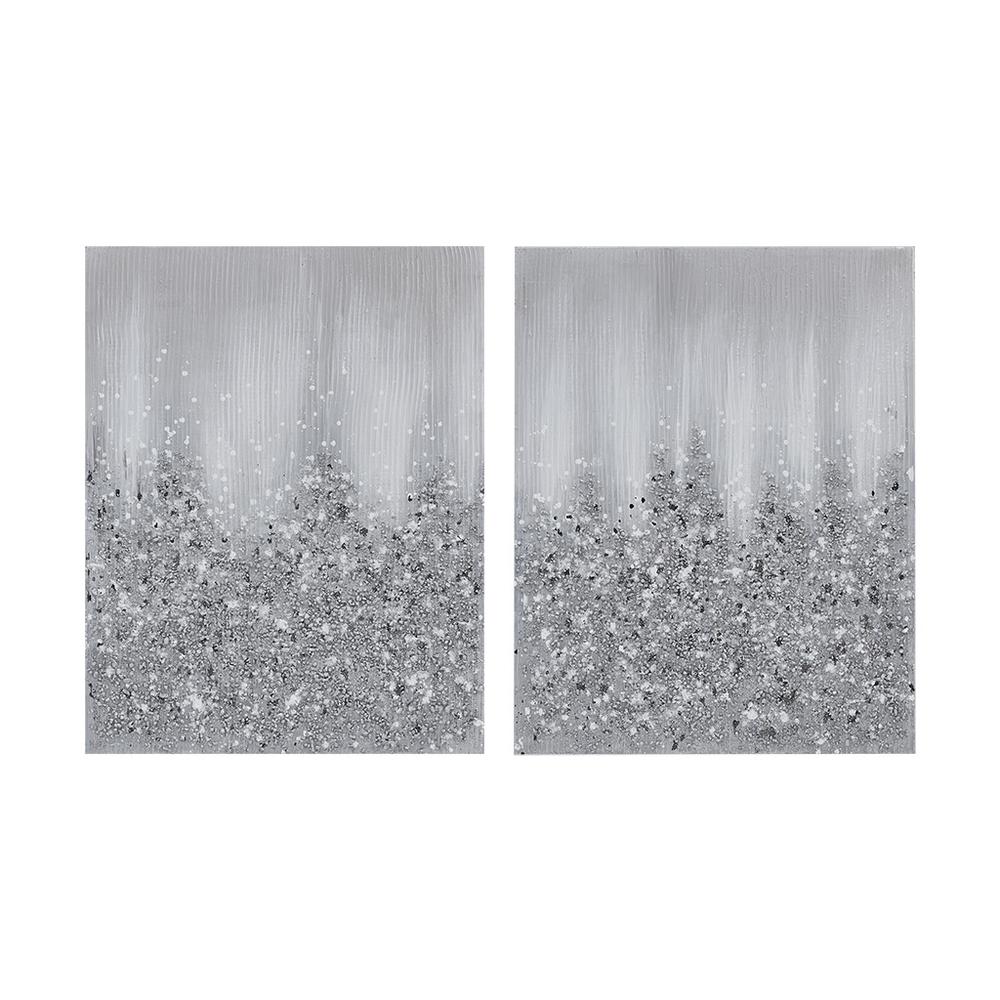 Heavily Embellished 2-piece Canvas Wall Art Set. Picture 4