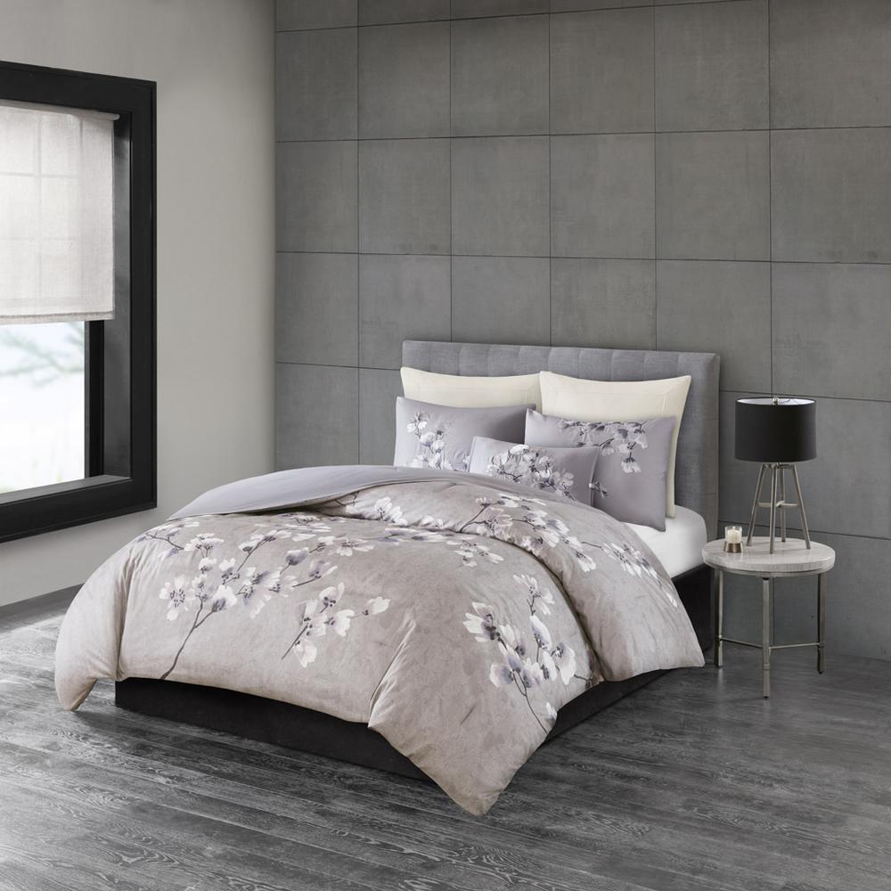 3 Piece Cotton Sateen Printed Comforter Set. Picture 5