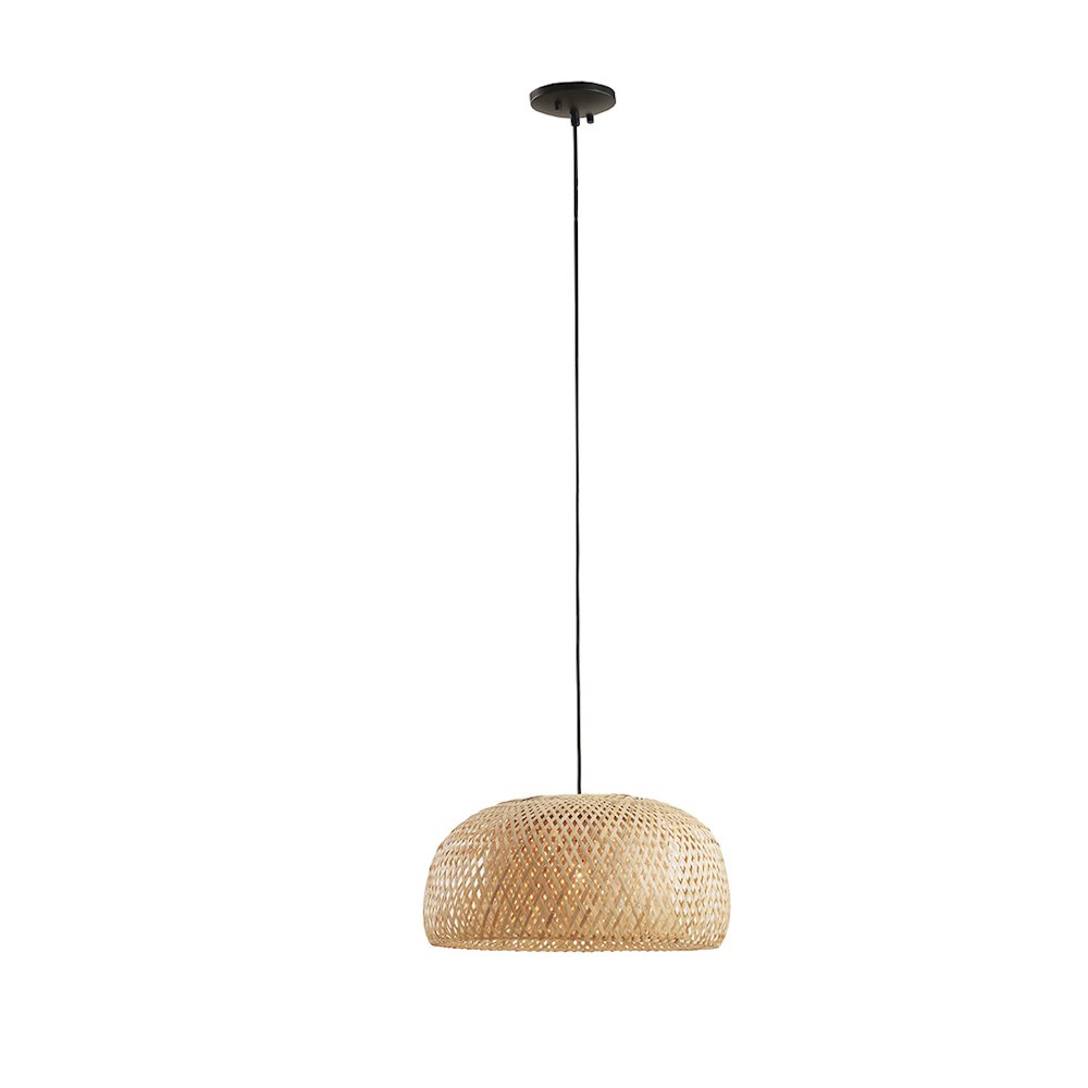 Bowl Shaped Bamboo Pendant. Picture 1