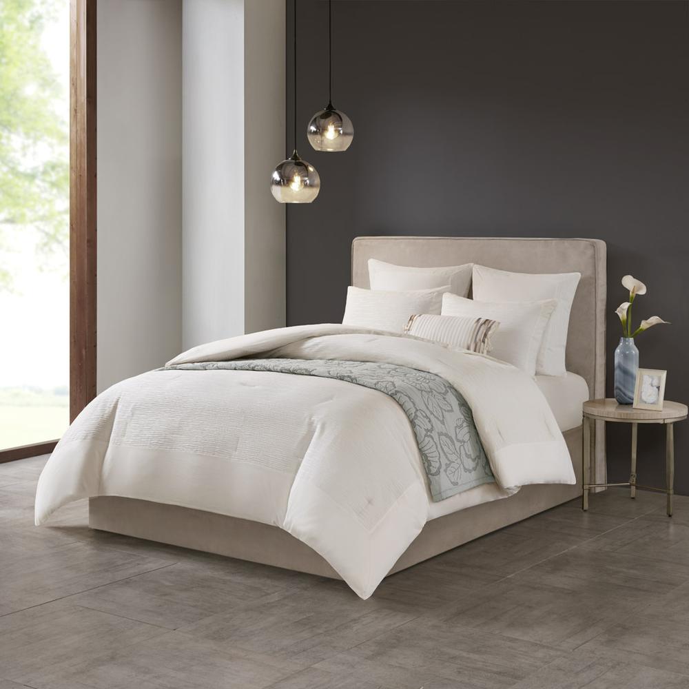 Cotton Blend Yarn Dyed 3 Piece Comforter Set. Picture 4