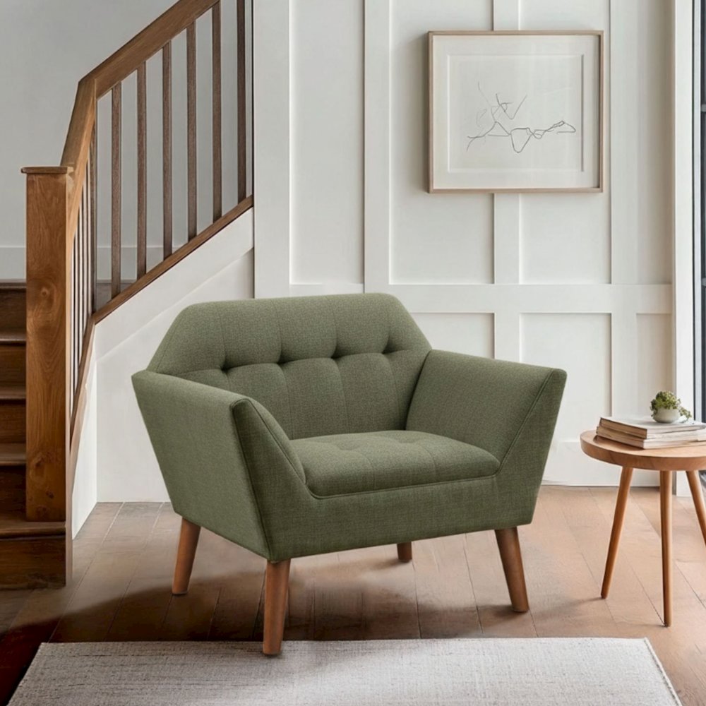 Newport Wide Mid-Century Modern Lounge Chair. Picture 2