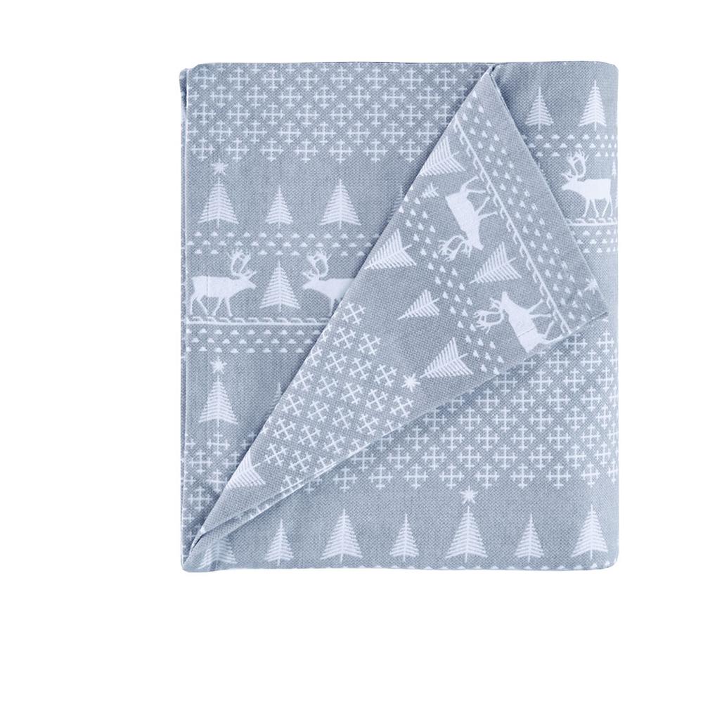 Flannel Sheet Set, Blue Winter Frost color. Picture 5