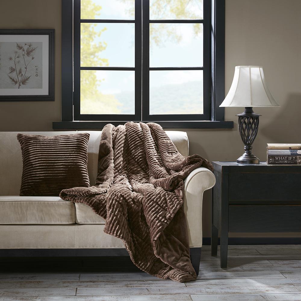 Oversized Plush Down Alternative Filled Throw. Picture 5