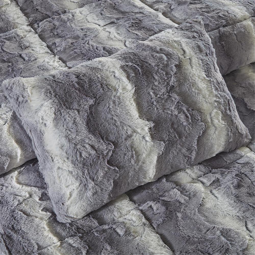 4PC Faux Fur Comforter Set. Picture 1