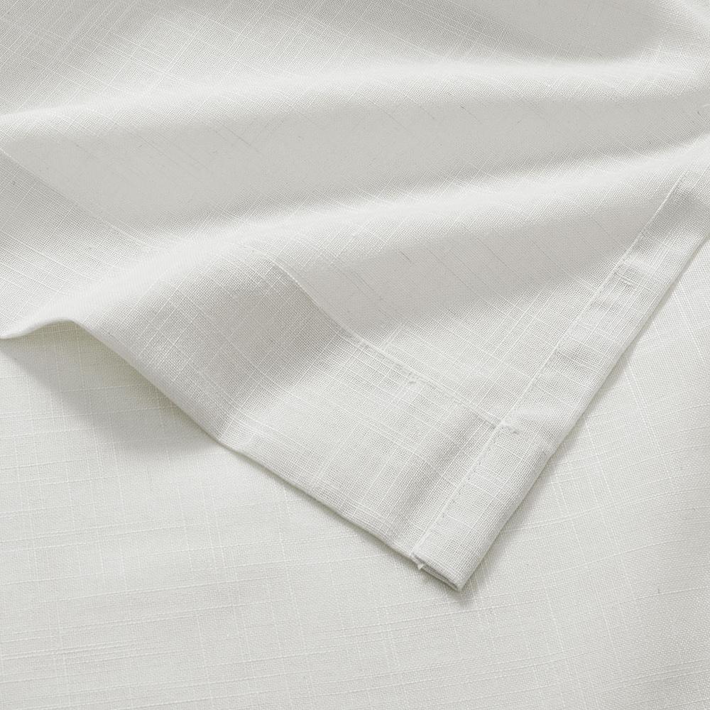 Linen Blend Light Filtering Curtain Panel Pair. Picture 3