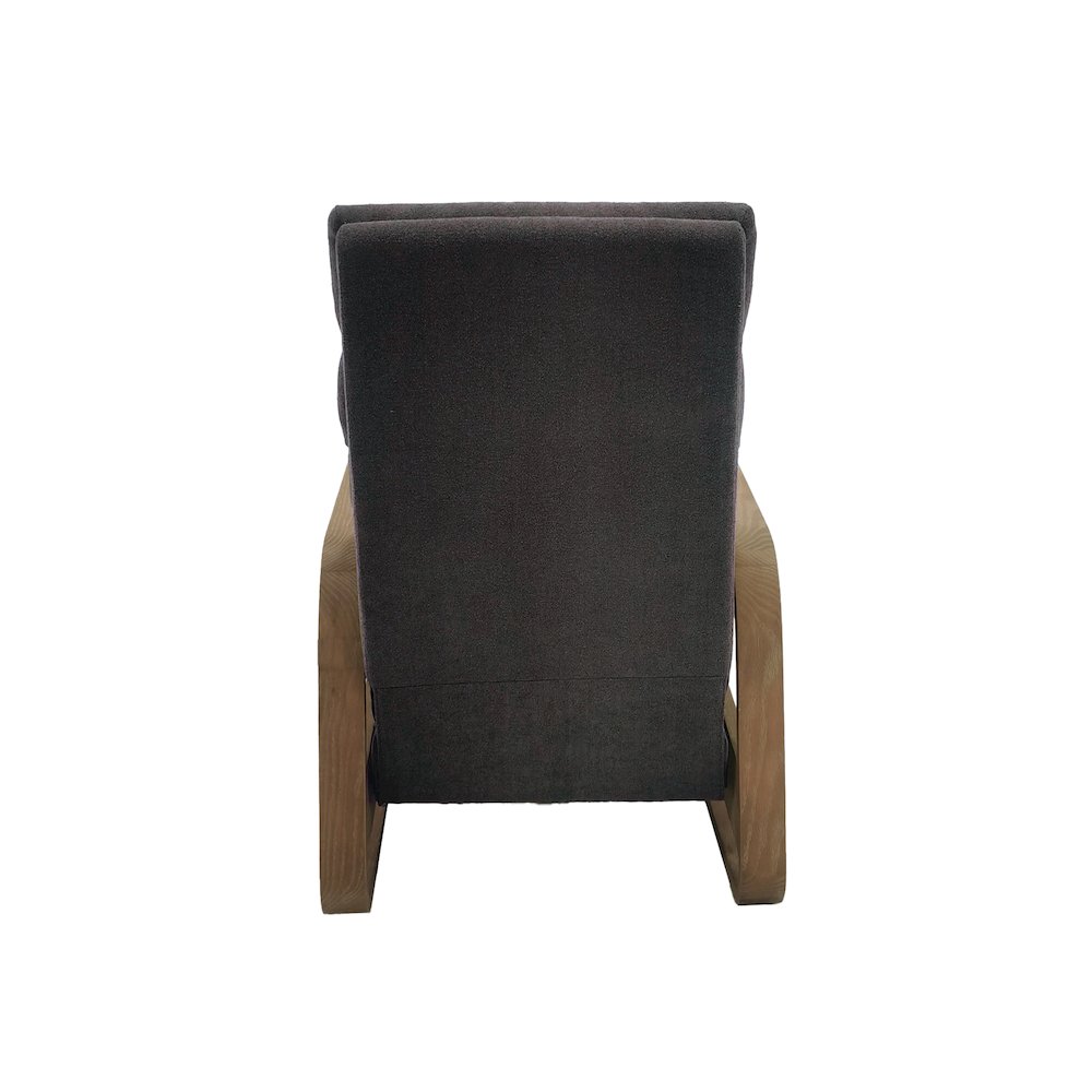 Jordan Wood framed push back Recliner, Grey color. Picture 2