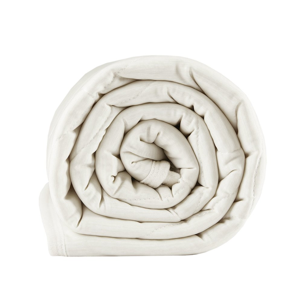 Cooling Touch Down Alternative Throw in Ivory Color. Picture 1