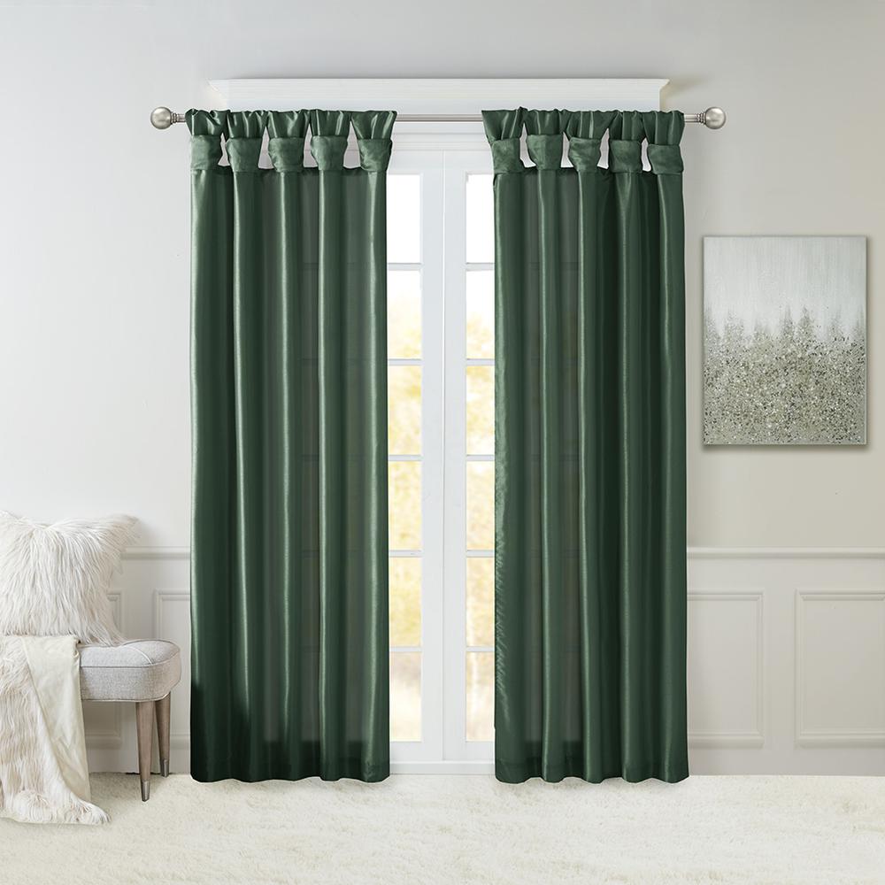 Twist Tab Lined Window Curtain Panel. Picture 4